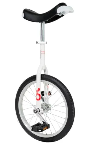 QU-AX Einrad OnlyOne 18 - weiss: Ideal für Kinder - Akrobatik: Das QU-AX Einrad Only One 18" bietet eine stabile, pulverbeschichtete Konstruktion und einen bequemen, austauschbaren Sattel – perfekt für Einsteiger!