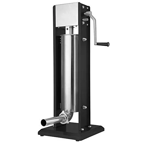 Zelsius Profi Wurstfüllmaschine 7L aus Edelstahl mit Füllrohren - Fleischwölfe – Hochwertige Wurstfüllmaschine mit 2-Gang-Getriebe und Belüftungsventil für kreative Wurstherstellung, ideal für Fleisch und vegane Varianten.