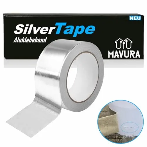 SilverTape Alutape ULTRA wasserdichtes Aluminium Alu (Klebeband Aluband Silbertape Aluklebeband) Isolierung Folienband hitzebeständig 5m