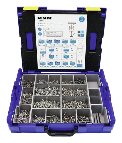 Gesipa Blindnietsortiment Pro – 1.578 Ersatzteile in L-Boxx von GESIPA