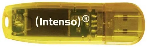 Intenso Rainbow Line USB 2.0 Stick 64GB Orange - schneller Speicher mit stylischem Design, ideal für kreative Benutzer und unkomplizierte Datenübertragung