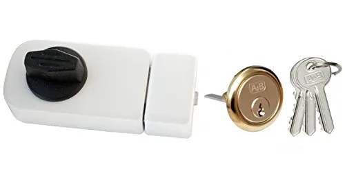 Kastenschloss mit Zylinder verschiedendschliessend (Weiss 60 Vs.)