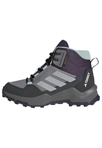 Adidas Unisex Kinder Terrex AX4R MID RAIN.RDY Hiking Shoes, Grey Three/Grey Two/semi Flash Aqua, 31 EU