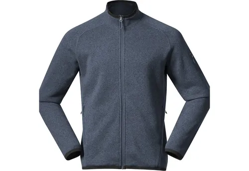 Bergans Kamphaug Strickjacke S, Dunkelolivgrün - Hochwertige Fleecejacke aus 100 % recyceltem Polyester, bluesign zertifiziert. Ideal für aktive Freizeit mit schnelltrocknenden Eigenschaften und hohem Feuchtigkeitstransport.