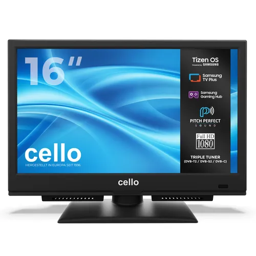 Cello C1626TZH 16 Zoll Smart-TV mit Tizen OS und Bluetooth