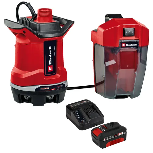 EINHELL Akku-Schmutzwasserpumpe GE-DP 18/25 Li + Starterset - Wasserpumpen, leistungsstarke Akku-Schmutzwasserpumpe mit Starterset, ideal für den flexiblen Einsatz im Garten oder bei Überschwemmungen.