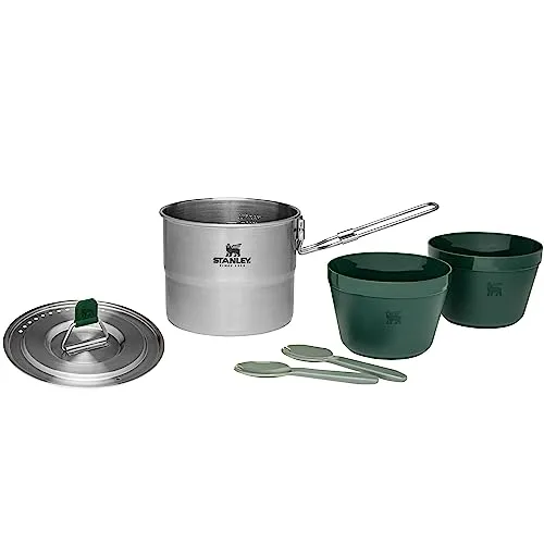 STANLEY Kochtopf Cook Set For Two 1,0 L - Töpfe, ideal für Camping und Outdoor-Aktivitäten, inklusive Zubehör für ein perfektes Kocherlebnis zu zweit.