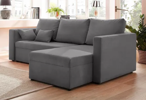 Home affaire Ecksofa Pur L-Form, wahlweise mit Bettfunktion