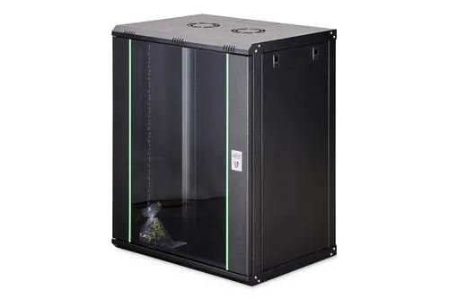 Digitus DN-19 16-U-EC-SW 19 Zoll Wandgehäuse - Zubehör für Serverräume: Robustes 16 HE Wandgehäuse aus 1,5 mm Stahlblech, mit Kabeleinlässen und abnehmbaren Seitenwänden für einfache Montage und optimalen Netzwerkausbau.