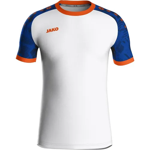 JAKO Unisex Trikot Iconic KA, Farbe:weiß/sportroyal/neonorange, Größe:M