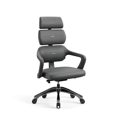 Diablo V-Modular Bürostuhl – Ergonomischer Chefsessel mit abnehmbarer Kopfstütze - Bürostuhl mit modularer Rückenlehne und Kunstlederbezug, ideal für individuelles Sitzen und hohen Komfort im Büro oder Home Office.