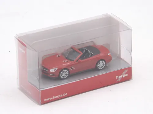 Herpa 034838 Mercedes-Benz SL-Klasse Cabrio mit Hardtop rot metallic 1:87 in OVP