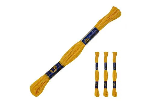 maDDma 3 Docken Stickgarn mit Farbverlauf Stickgarn, 8 m, 11162 Gelbtöne