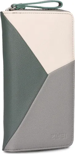 JANA J2 Wallet Damen Geldbörse - Stylische Damen-Geldbörse aus hochwertigem Kunstleder im Tricolor-Design mit 12 Kartenfächern und sicherem umlaufenden Reißverschluss – ideal für den Alltag und besondere Anlässe.