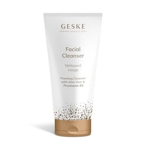 GESKE | Facial Cleanser | GESKE SmartAppGuided™ Gesichtsbürsten | Aloe Vera, Glycerin & Provitamin B5 | Gegen unreine Haut | Tägliches Waschgel | Alle Hauttypen | Vegane Formel ohne Tierversuche