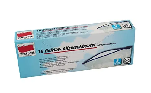 Unbekannt quickpack 70784 Gefrierbeutel, Durchsichtig, 22x32