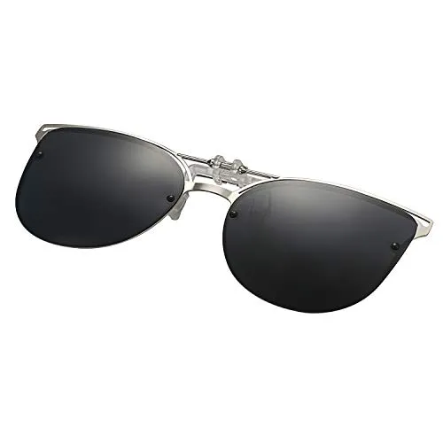 Aroncent Sonnenbrille Clip Aufsatz Clip on Unisex Vorhänger Brille Polarisiert Sunglasses