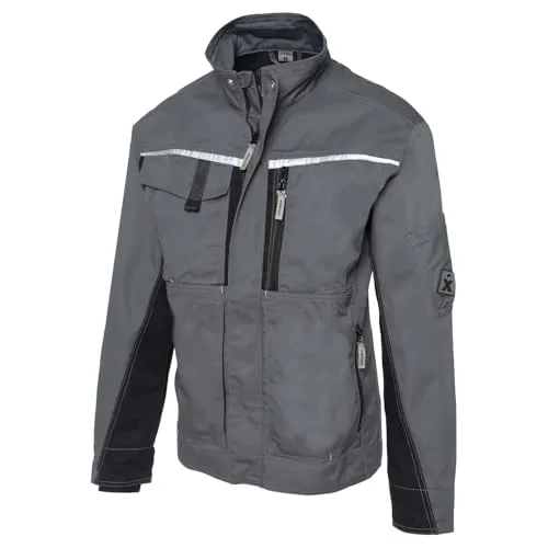 Excess Arbeitsjacke Champ Größe M grau/schwarz - Robuste Arbeitsjacke in Größe M, ideal für Handwerker und Outdoor-Aktivitäten, bietet optimalen Schutz und Komfort.