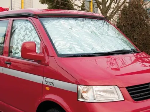 Isoflex Thermomatte VW T5/T6 - Fahrerhaus Sonnenschutz - Fahrzeugmarke: VW, idealer Sonnenschutz und Sichtschutz für das Fahrerhaus, perfekt für entspannte Reisen und mehr Privatsphäre.