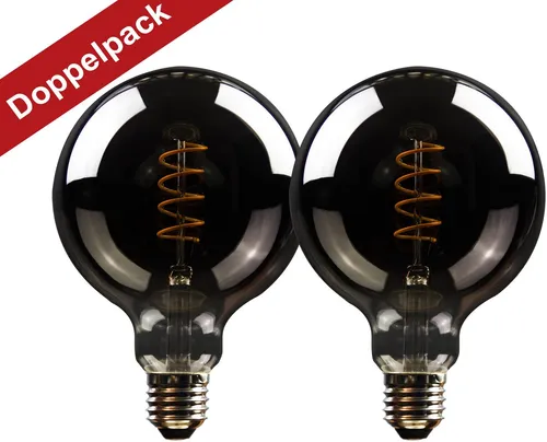 BLULAXA LED-Filament Vintage E27, 2er-Set, 125 mm - Stilvolles 2er-Set LED-Filament Glühlampen im Vintage-Design mit extra warmweißem Licht. Ideal für stimmungsvolle Beleuchtung und hohe Energieeffizienz. Perfekt für große Räume.