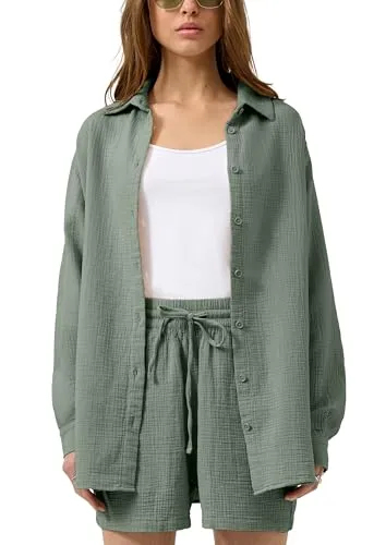 Produktbild QS Hemdbluse aus Musselin – Oversized Fit