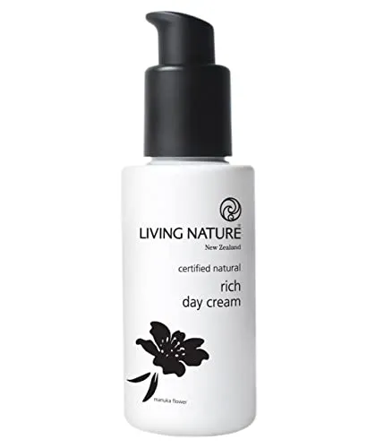 Living Nature Tagescreme Reichhaltige 50 ml - Ganzkörperpflege mit wertvollen Inhaltsstoffen wie Avocado- und Macadamiaöl, spendet intensive Feuchtigkeit und sorgt für eine geschmeidige Haut.