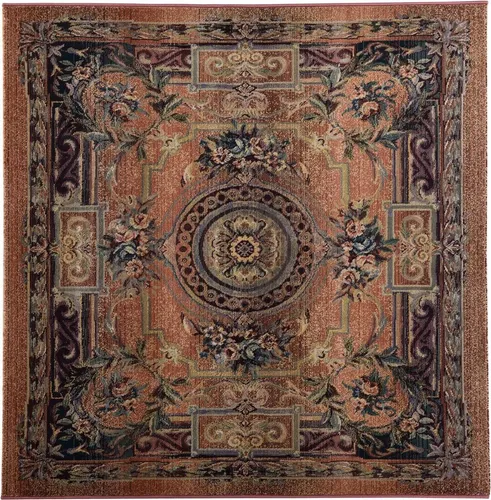 THEKO Teppich Gabiro 856, rechteckig in Roségold - Teppich in Orient-Optik, maschinell gewebt, pflegeleicht und strapazierfähig, ideal für Wohnzimmer mit Fußbodenheizung geeignet.