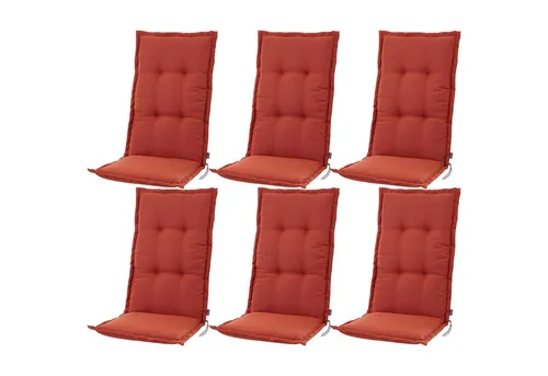 BURI Hochlehnerauflage 6x in orange von BURI