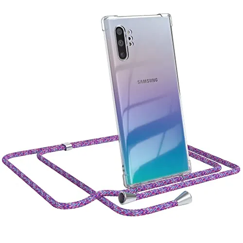 EAZY CASE Handykette kompatibel mit Samsung Galaxy Note 10 Plus Handyhülle mit Umhängeband, Handykordel mit Schutzhülle, Silikonhülle, Hülle, Stylische Kette für Smartphone, Unicorn