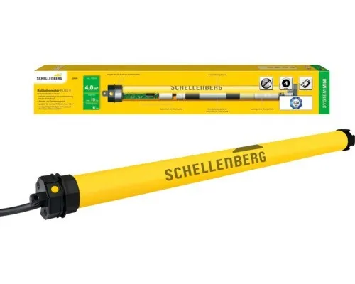 Rollladenmotor SCHELLENBERG Plus, 10 Nm, für 40 mm Rollladenwellen - Rollläden & Zubehör – Langlebiger Rohrmotor mit elektronischer Endlageneinstellung und thermischem Überlastungsschutz, ideal für Rollläden bis 6 m², einfach nachrüstbar für Funksteuerung.
