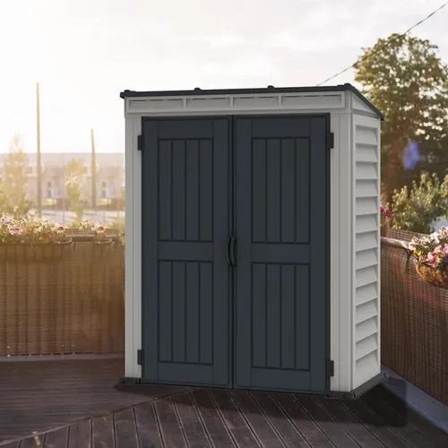 Gartenhaus aus Kunststoff YardMate Pent PLUS 5'x3' Duramax Plus, 92 x 171 x 202 cm, von Ezooza
