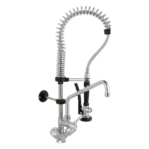 GastroHero Einloch Geschirrwaschbrause Profi 500 - Kühlschränke - Hochwertige Einloch Geschirrwaschbrause in Niedrigbauweise für einfache Montage, inklusive Mischbatterie und stufenlos dosierbarem Strahl für effizientes Arbeiten.