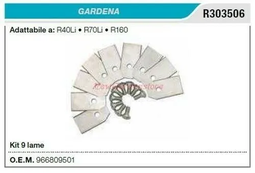 Produktbild GARDENA Kit mit 9 Klingen für R40Li, R70Li, R160