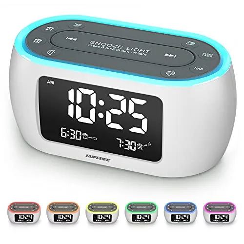 Produktbild BUFFBEE Radiowecker mit Nachtlicht und Doppelalarm