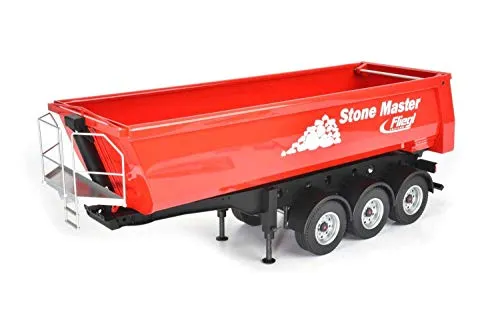 Carson Tamiya 500907216 1:14 Muldenkipper Fliegl Stone Master Sattelauflieger - LKW & Industriefahrzeuge, unmontierter Bausatz im Maßstab 1:14, detailgetreue Nachbildung des Fliegl Stone Master für echte Modellbau-Fans.