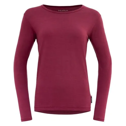 Devold Damen Jakta Merino 200 Longsleeve XS rot - Merino Unterwäsche, atmungsaktiver Baselayer für optimalen Komfort und Wärme bei Outdoor-Aktivitäten im Winter.