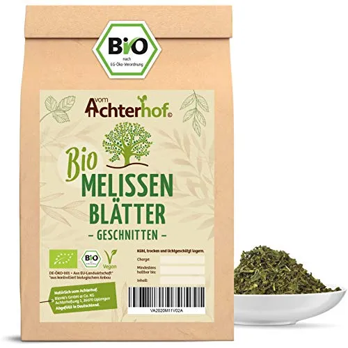 Melissentee BIO | 100g | 100% Melisse ohne Zusätze | Melissenblätter Tee getrocknet geschnitten lose | vom Achterhof
