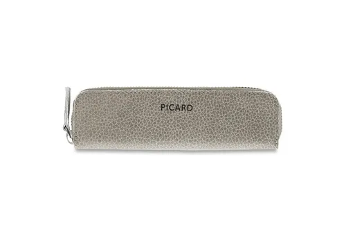 Picard Schreibgeräteetui Pouch aus Echtleder - Elegantes Federmäppchen aus genarbtem Rindsleder, robust und vielseitig, ideal für Schreibgeräte oder Make-up-Utensilien, mit sicherem Reißverschluss.