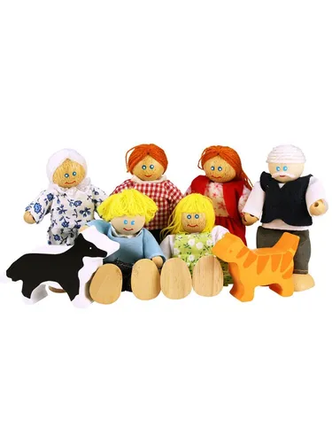 Bigjigs Wooden Dollhouse Family
