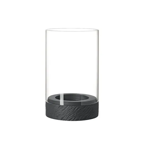 Villeroy & Boch Windlicht Manufacture Rock - Beige 12.1 cm - Kerzenständer aus Glas in Steinoptik, ideal für stimmungsvolle Beleuchtung im Haushalt.