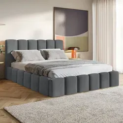 MOTIVENA Nunu Bubble Polsterbett 160x200 mit Bettkasten in gold von MOTIVENA