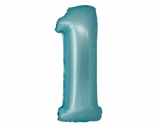Balon foliowy Smart, Cyfra 1, j. niebieska matowa, 76 cm GoDan God 5902973158854