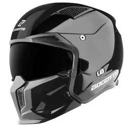 Bogotto Radic Helm, schwarz, Größe XS für Männer - Motorradhelm mit HIRP Schale für hohe Sicherheit und Ratschenverschluss für optimalen Tragekomfort.