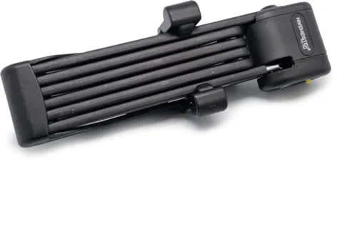 HikeMeister® Faltschloss Fahrrad 95cm I ART 2 zertifiziert I sicherer Diebstahlschutz inkl. Halterung I aus gehärtetem Stahl I Fahrrad schloss, Fahrradschloss, Fahrradschlösser, E-Bike, Motorrad