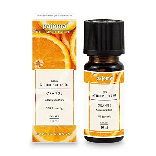 pajoma® Duftöl 10 ml, Orange | 100% Naturrein Ätherisches Öl für Aromatherapie, Duftlampe, Aroma Diffuser, Massage, Naturkosmetik | Premium Qualität