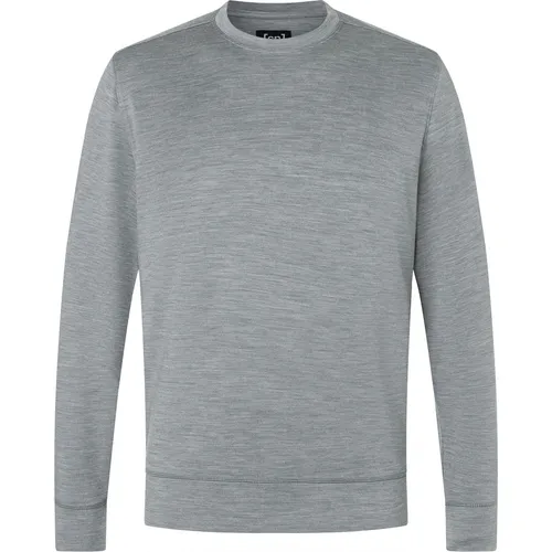Super.Natural M Solution BIO Crew - Nachhaltiger Herrenpullover in cashmere grey melange (XL) - Herren Pullover & Hoodies für Fitness Studio und Laufsport, aus 50% mulesingfreier Merinowolle und 50% PrimaLoft BIO, 100% biologisch abbaubar – für Komfort und Umweltschutz in einem.