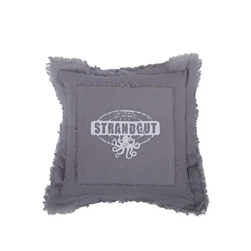 Strandgut07 Kissen mit Reißverschluss, 53 x 53 cm, Grau