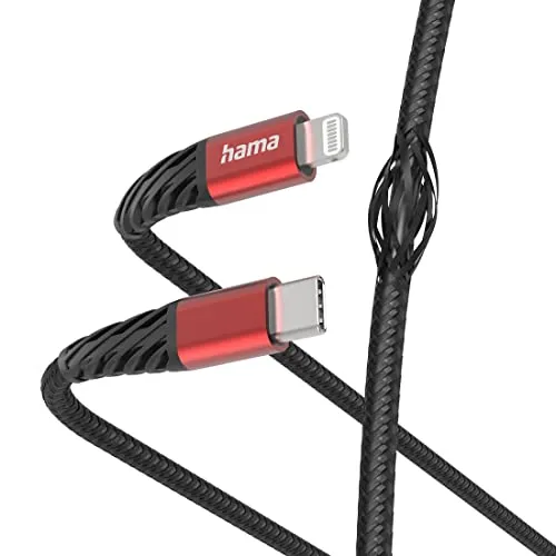 Männlich Gerade Lightning auf USB C 1,5 m Extreme (Schwarz, Rot) - USB-C auf Lightning Ladekabel