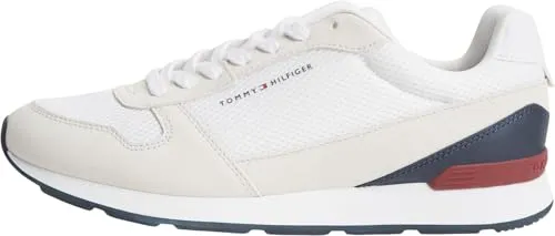 Tommy Hilfiger Herren Light Eva Runner Seasonal Mesh Fm0fm05907 Low Top, Blau (RWB), 43 EU - Stylische und bequeme Sneakers für den Alltag, ideal für modische Outfits und einen lässigen Look.