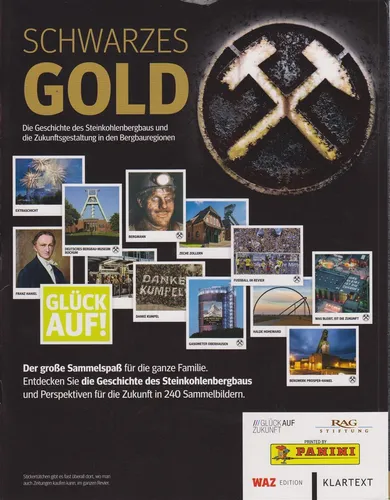 Panini - Schwarzes GOLD - Sammel Sticker - 1 Album - Ruhrpott